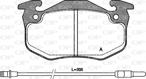 Open Parts BPA0144.32 - Тормозные колодки, дисковые, комплект autospares.lv