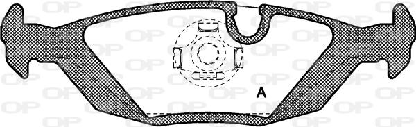 Open Parts BPA0155.00 - Тормозные колодки, дисковые, комплект autospares.lv