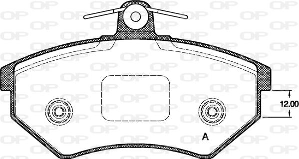 Open Parts BPA0134.40 - Тормозные колодки, дисковые, комплект autospares.lv