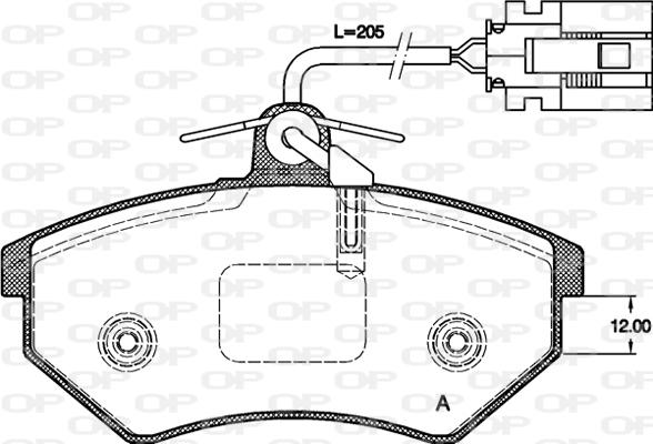 Open Parts BPA0134.62 - Тормозные колодки, дисковые, комплект autospares.lv