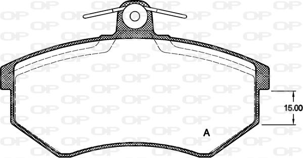 Open Parts BPA0134.00 - Тормозные колодки, дисковые, комплект autospares.lv