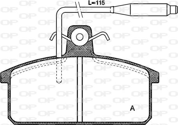 Open Parts BPA0128.02 - Тормозные колодки, дисковые, комплект autospares.lv