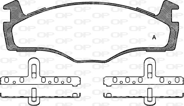 Open Parts BPA0171.60 - Тормозные колодки, дисковые, комплект autospares.lv