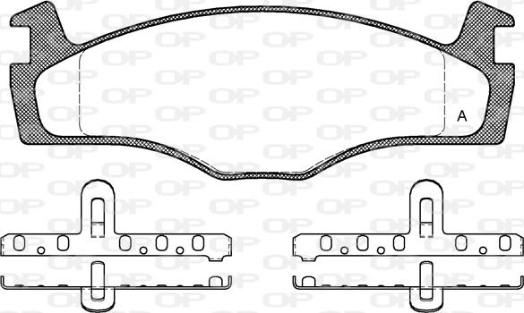 Open Parts BPA0171.00 - Тормозные колодки, дисковые, комплект autospares.lv