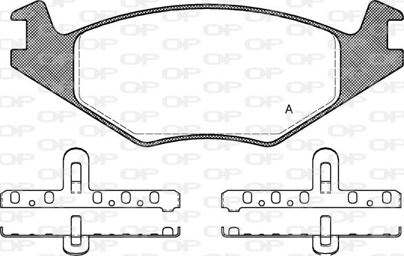 Open Parts BPA0171.20 - Тормозные колодки, дисковые, комплект autospares.lv