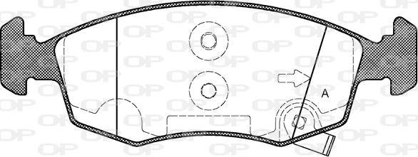 Open Parts BPA0172.50 - Тормозные колодки, дисковые, комплект autospares.lv