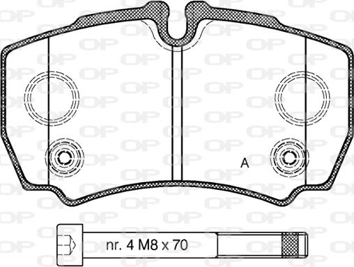 Open Parts BPA0849.10 - Тормозные колодки, дисковые, комплект autospares.lv