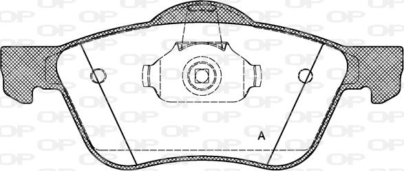 Open Parts BPA0844.00 - Тормозные колодки, дисковые, комплект autospares.lv