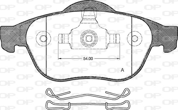 Open Parts BPA0843.00 - Тормозные колодки, дисковые, комплект autospares.lv