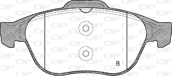 Open Parts BPA0843.10 - Тормозные колодки, дисковые, комплект autospares.lv