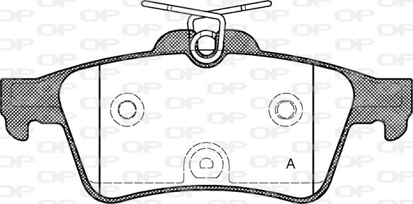 Open Parts BPA0842.40 - Тормозные колодки, дисковые, комплект autospares.lv