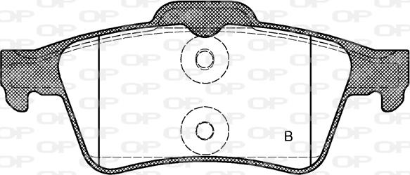 Open Parts BPA0842.20 - Тормозные колодки, дисковые, комплект autospares.lv