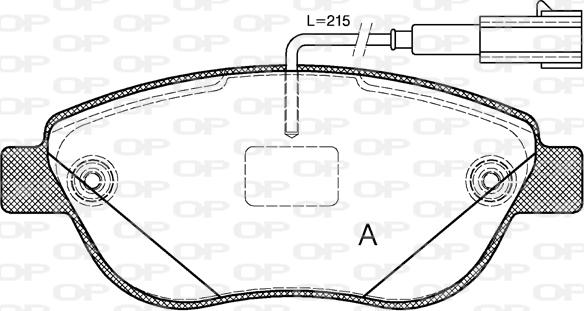 Open Parts BPA0859.12 - Тормозные колодки, дисковые, комплект autospares.lv