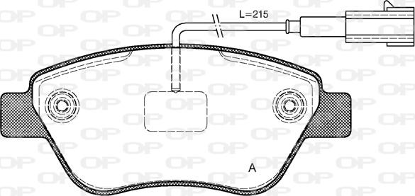 Open Parts BPA0858.11 - Тормозные колодки, дисковые, комплект autospares.lv