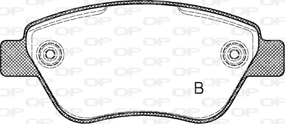 Open Parts BPA0858.32 - Тормозные колодки, дисковые, комплект autospares.lv