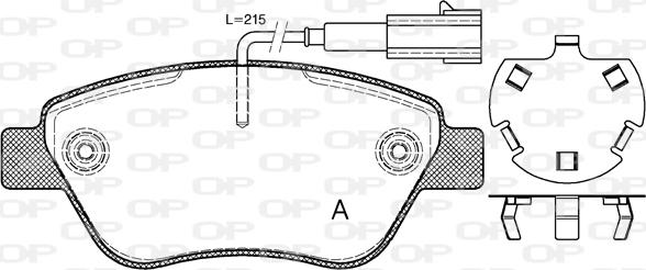 Open Parts BPA0858.32 - Тормозные колодки, дисковые, комплект autospares.lv