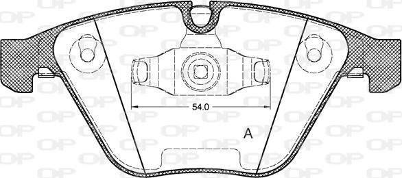 Open Parts BPA0857.10 - Тормозные колодки, дисковые, комплект autospares.lv