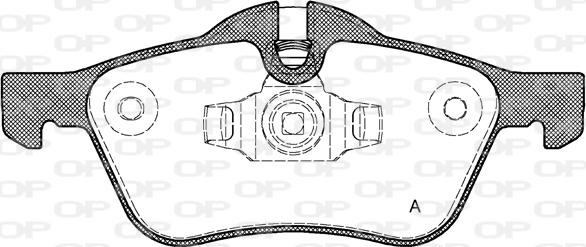 Open Parts BPA0864.00 - Тормозные колодки, дисковые, комплект autospares.lv