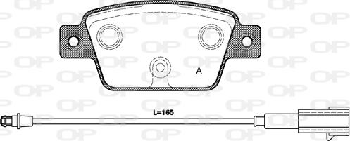 Open Parts BPA0861.12 - Тормозные колодки, дисковые, комплект autospares.lv