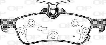 Open Parts BPA0862.12 - Тормозные колодки, дисковые, комплект autospares.lv