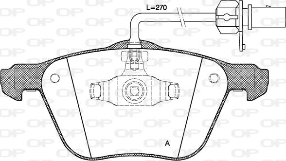 Open Parts BPA0836.02 - Тормозные колодки, дисковые, комплект autospares.lv