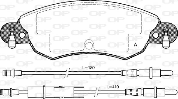 Open Parts BPA0829.04 - Тормозные колодки, дисковые, комплект autospares.lv