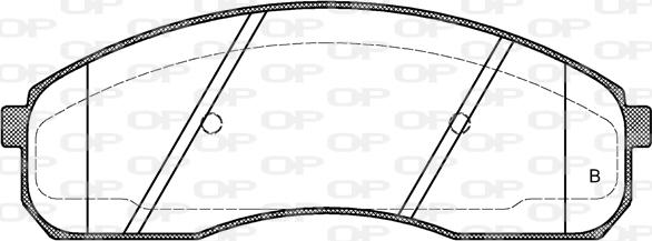 Open Parts BPA0821.02 - Тормозные колодки, дисковые, комплект autospares.lv