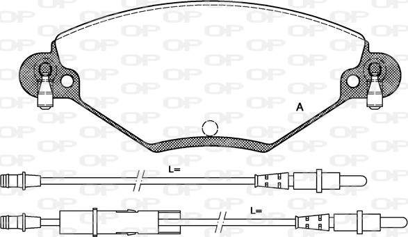 Open Parts BPA0828.04 - Тормозные колодки, дисковые, комплект autospares.lv