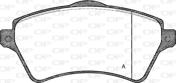 Open Parts BPA0822.00 - Тормозные колодки, дисковые, комплект autospares.lv