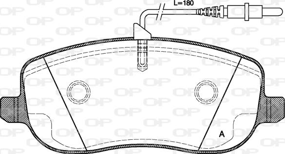 Open Parts BPA0879.12 - Тормозные колодки, дисковые, комплект autospares.lv