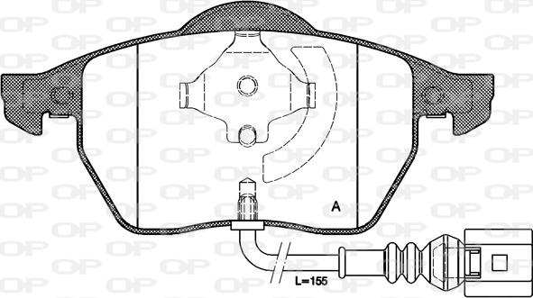 Open Parts BPA0390.41 - Тормозные колодки, дисковые, комплект autospares.lv