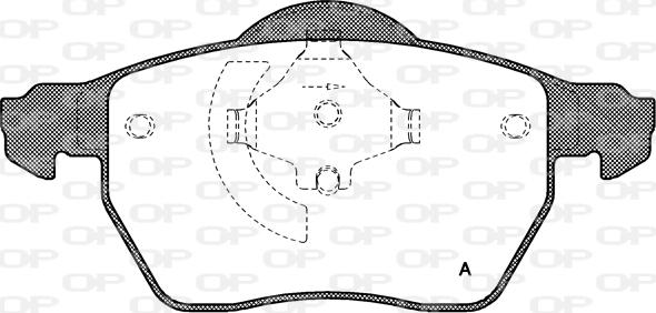 Open Parts BPA0390.50 - Тормозные колодки, дисковые, комплект autospares.lv