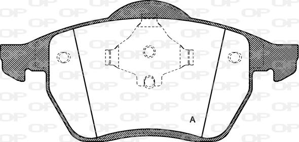 Open Parts BPA0390.00 - Тормозные колодки, дисковые, комплект autospares.lv
