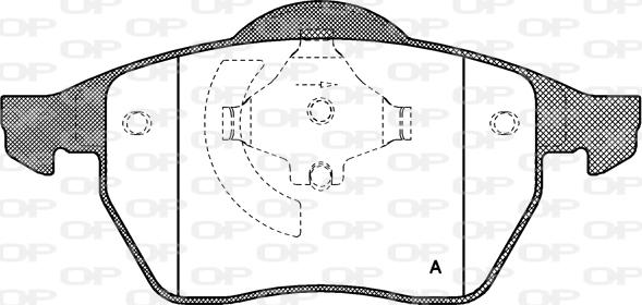 Open Parts BPA0390.01 - Тормозные колодки, дисковые, комплект autospares.lv