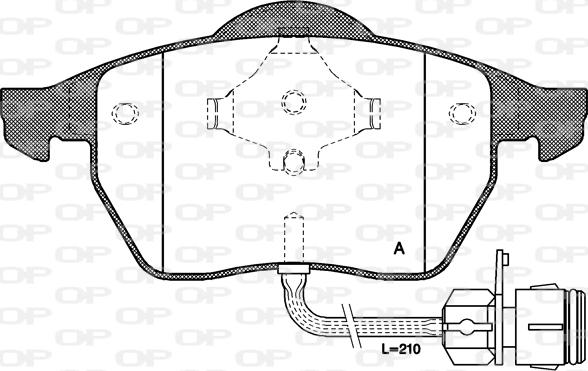 Open Parts BPA0390.02 - Тормозные колодки, дисковые, комплект autospares.lv