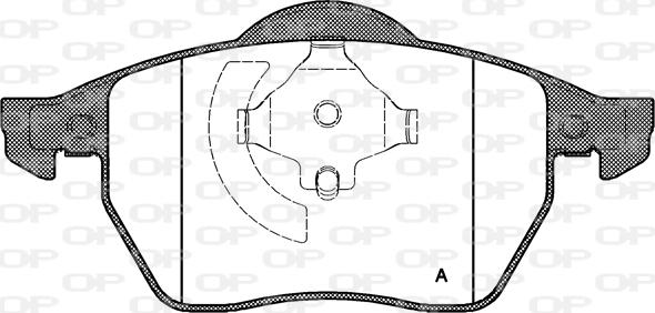 Open Parts BPA0390.20 - Тормозные колодки, дисковые, комплект autospares.lv