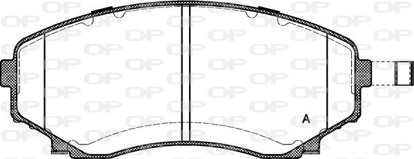 Open Parts BPA0397.22 - Тормозные колодки, дисковые, комплект autospares.lv