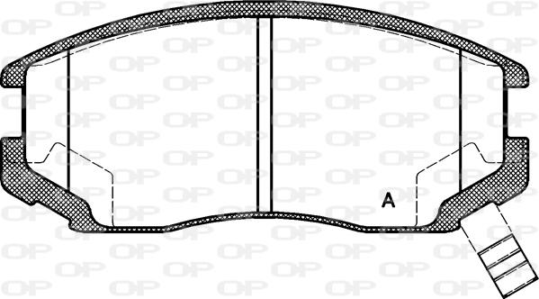 Open Parts BPA0357.22 - Тормозные колодки, дисковые, комплект autospares.lv