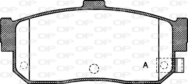 Open Parts BPA0366.22 - Тормозные колодки, дисковые, комплект autospares.lv