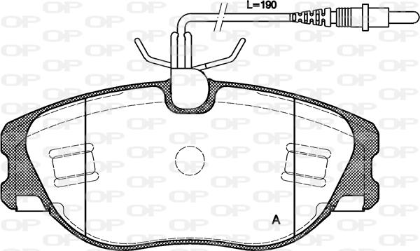 Open Parts BPA0305.44 - Тормозные колодки, дисковые, комплект autospares.lv