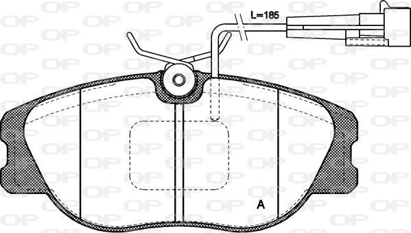 Open Parts BPA0305.12 - Тормозные колодки, дисковые, комплект autospares.lv