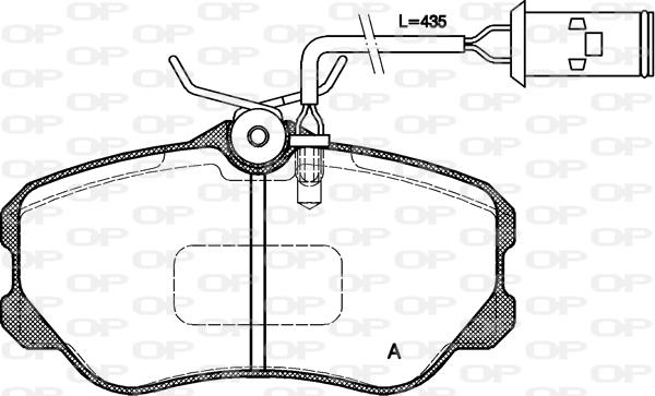 Open Parts BPA0303.12 - Тормозные колодки, дисковые, комплект autospares.lv