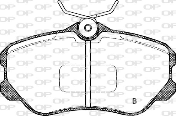 Open Parts BPA0303.12 - Тормозные колодки, дисковые, комплект autospares.lv