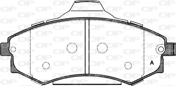 Open Parts BPA0318.82 - Тормозные колодки, дисковые, комплект autospares.lv