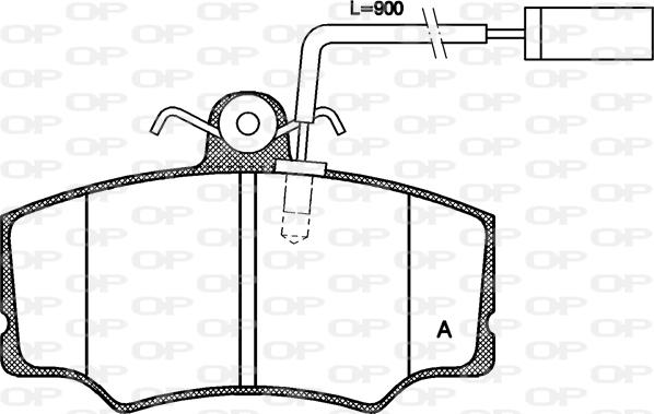 Open Parts BPA0312.02 - Тормозные колодки, дисковые, комплект autospares.lv