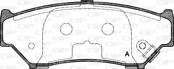 Open Parts BPA0389.12 - Тормозные колодки, дисковые, комплект autospares.lv