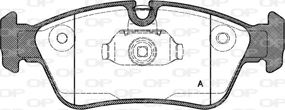 Open Parts BPA0384.40 - Тормозные колодки, дисковые, комплект autospares.lv