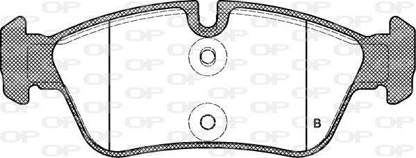 Open Parts BPA0384.40 - Тормозные колодки, дисковые, комплект autospares.lv