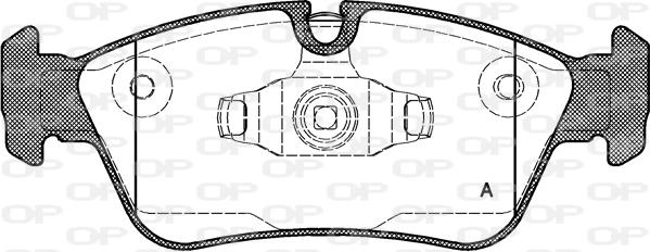 Open Parts BPA0384.60 - Тормозные колодки, дисковые, комплект autospares.lv