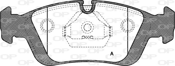 Open Parts BPA0384.00 - Тормозные колодки, дисковые, комплект autospares.lv